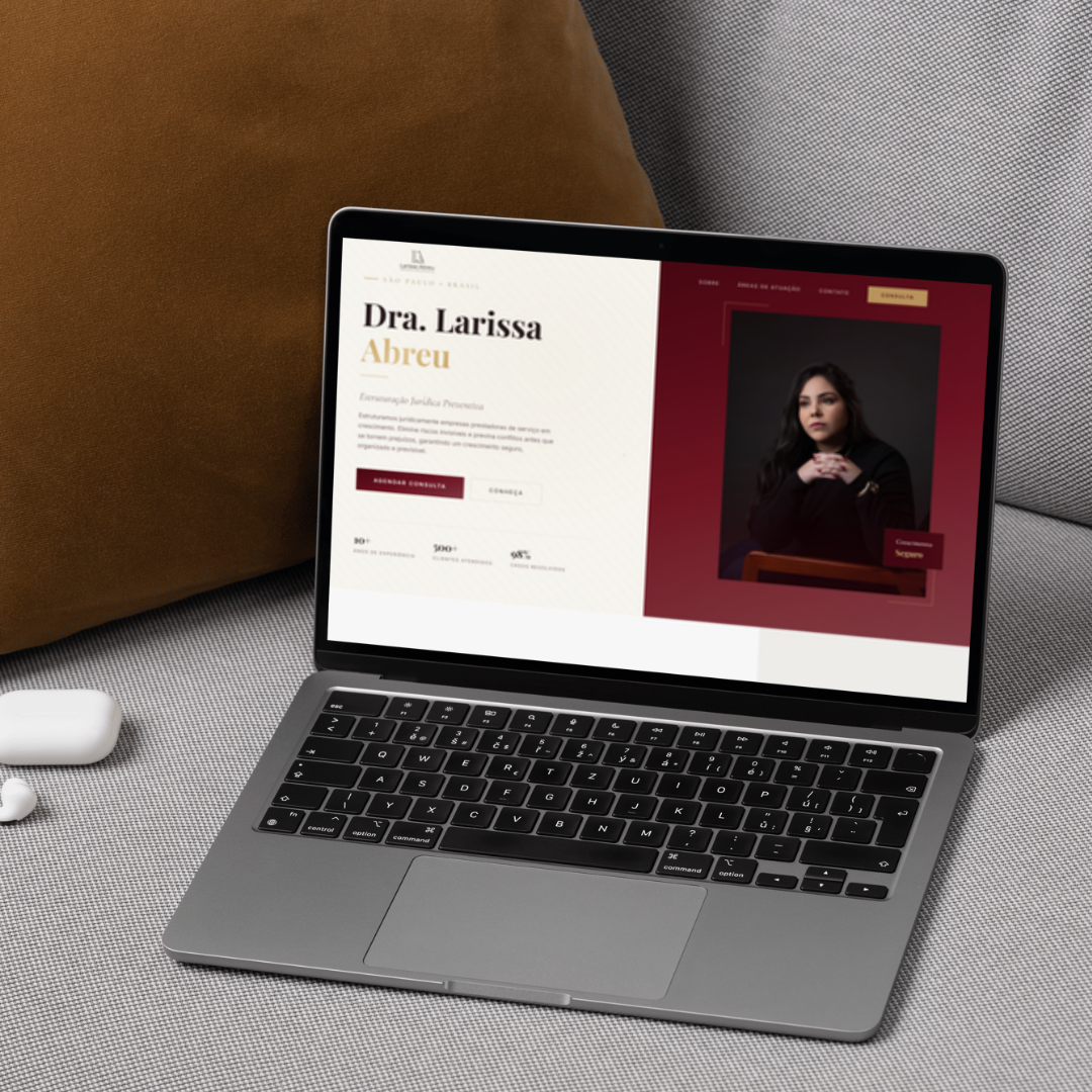Landing page da advogada Dra. Larissa Abreu