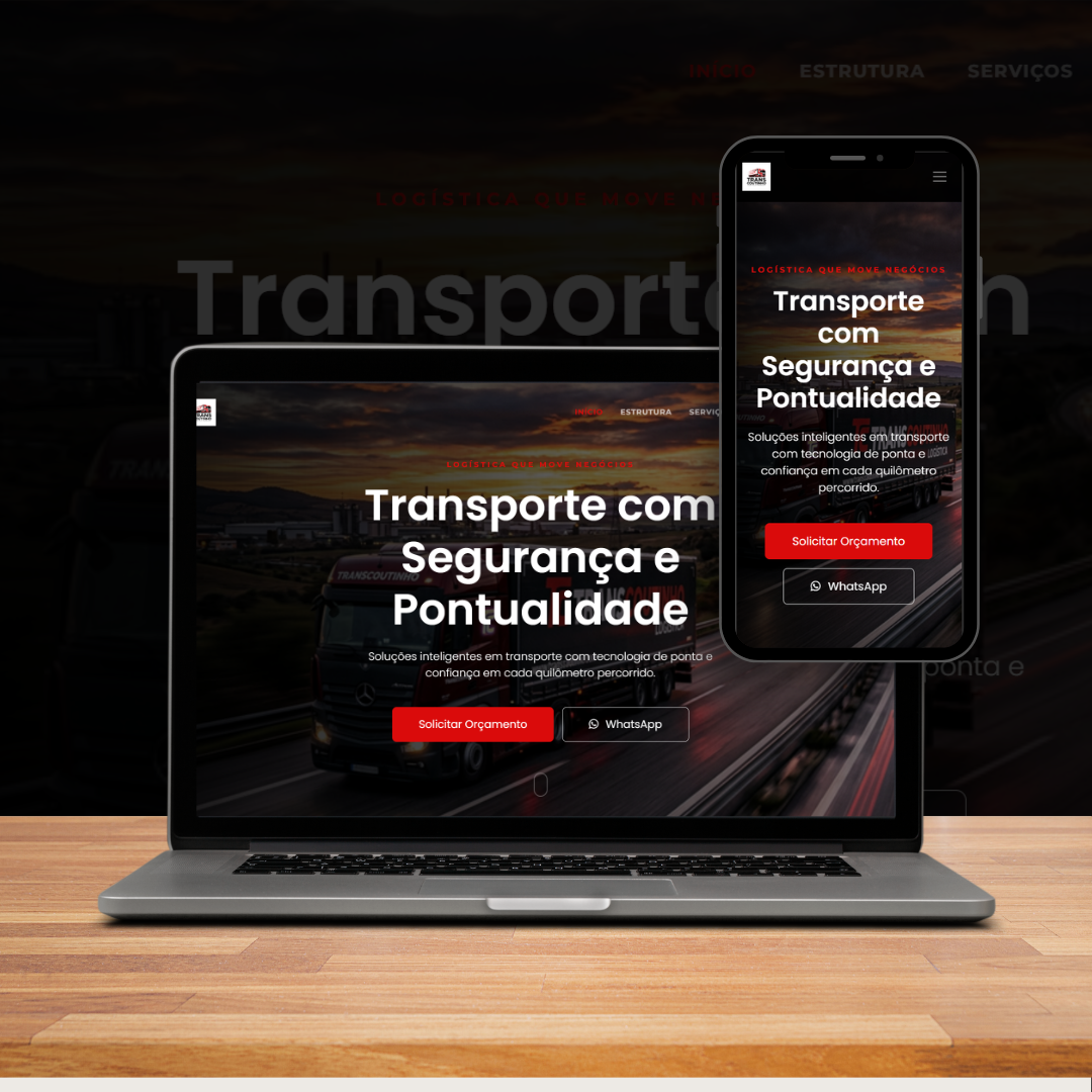 Portal de logística da empresa Transcontinho
